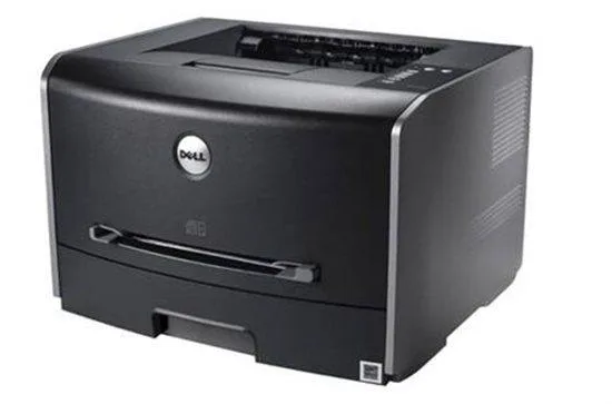 Grey and silver Dell 1710 laser printer with 250-sheet input tray and 150-sheet output tray