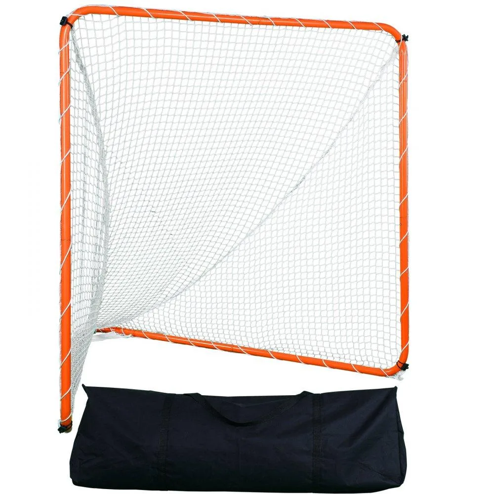 VEVOR VEVOR Lacrosse Goal 6x6x7ft Steel Frame Orange 17-Gauge 4mm Net 28 lbs — product photo