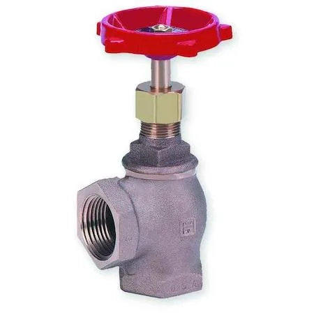 Bronze angle globe valve with hand wheel and FNPT connections