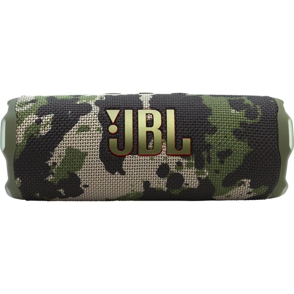 Compact green cylindrical Bluetooth speaker with fabric wrap and rubber ends