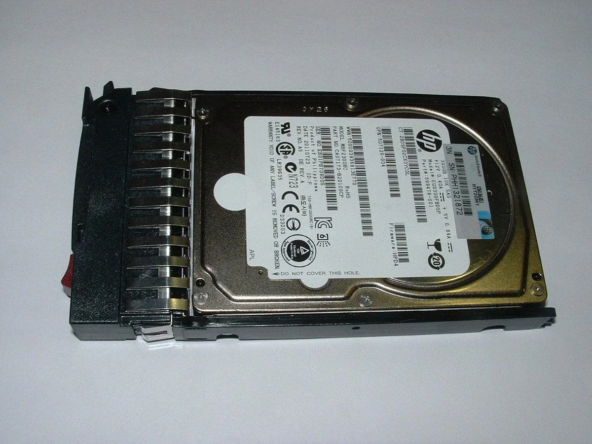 HP HP 507284-001 300GB 2.5" SAS 1000RPM internal hard drive — product photo