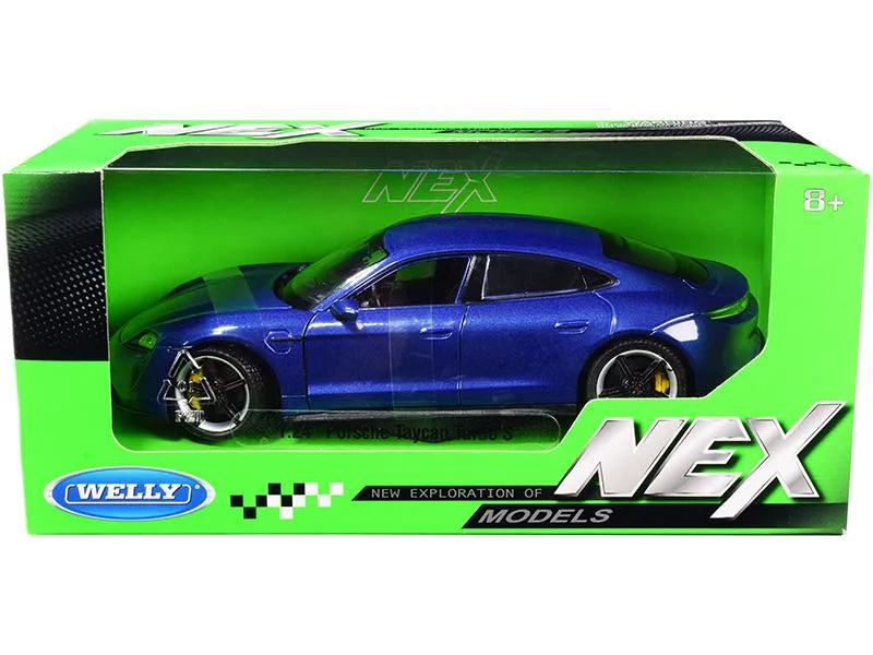 WELLY WELLY 1/24 Porsche Taycan Turbo S Blue Metallic NEX Models 24107bl — product photo