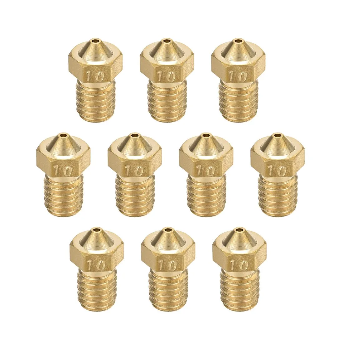Unique-Bargains Unique-Bargains 1 mm Brass Nozzle V6 1.75 mm Filament 10 pcs — product photo