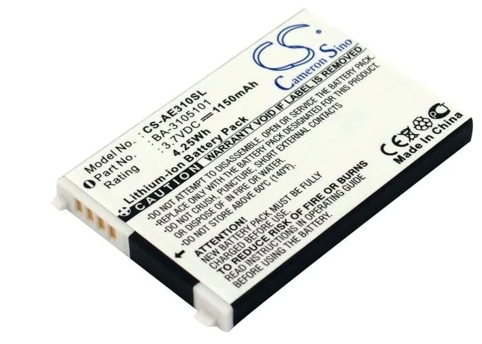 CameronSino CameronSino DS-CS-AE310SL GPS battery 3.7V 1150mAh for Acer E300 E305 E310 E360 — product photo