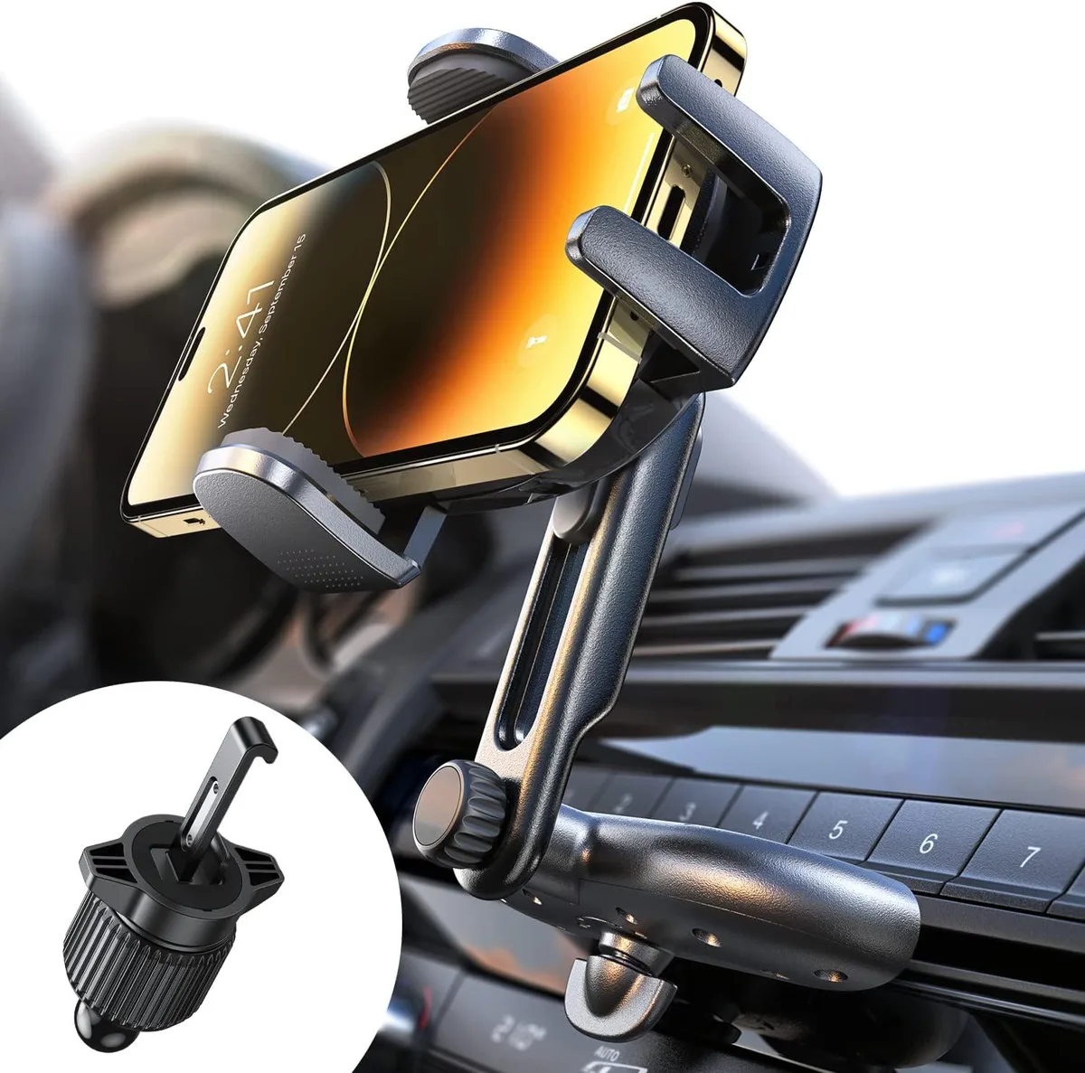 Keyence Keyence CD Phone Holder with Vent Hook 360° Rotation .44-1.26in Clip 99% Vent Fit — product photo