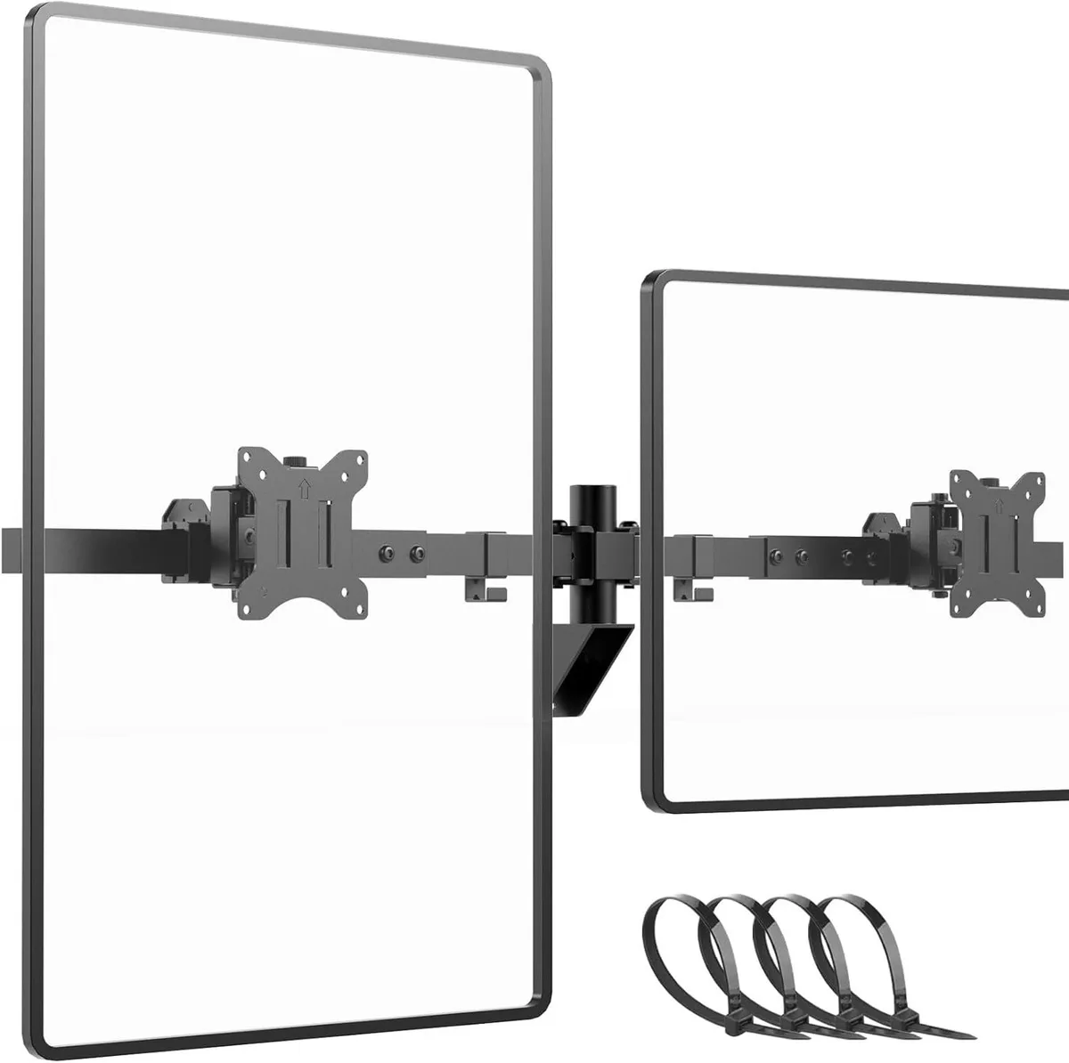PISKEKAT PISKEKAT Dual Monitor Wall Mount 24-38" 22lbs VESA 75x75/100x100 Black — product photo
