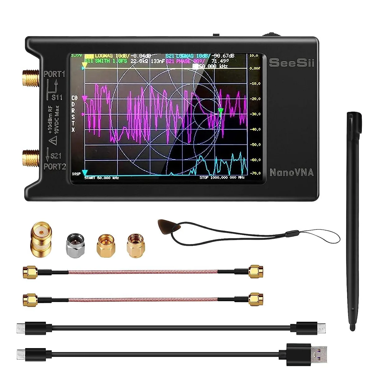 BFKK BFKK NanoVNA-H4 4.3 10KHz-1.5GHz 4.0" touch screen measurement tool — product photo