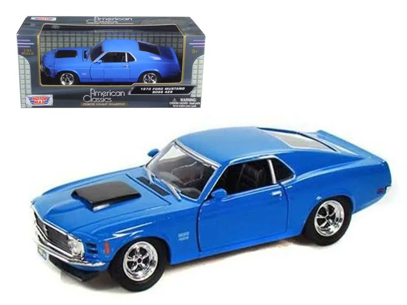 MOTORMAX MOTORMAX 1970 Ford Mustang Boss 429 Blue 1/24 Diecast Hobby Collectible — product photo