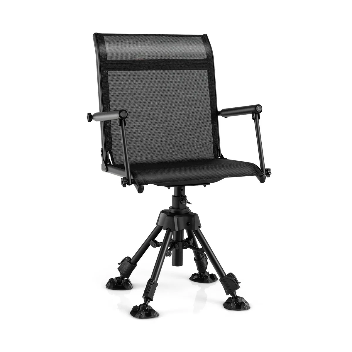 SlickBlue SlickBlue Folding Swivel Patio Chair 4 Adjustable Leg Black — product photo