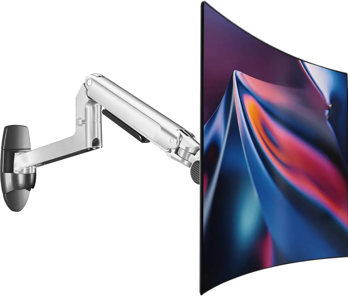 PISKEKAT PISKEKAT Monitor Wall Mount 38in 25lb 75x75 100x100 Silver — product photo