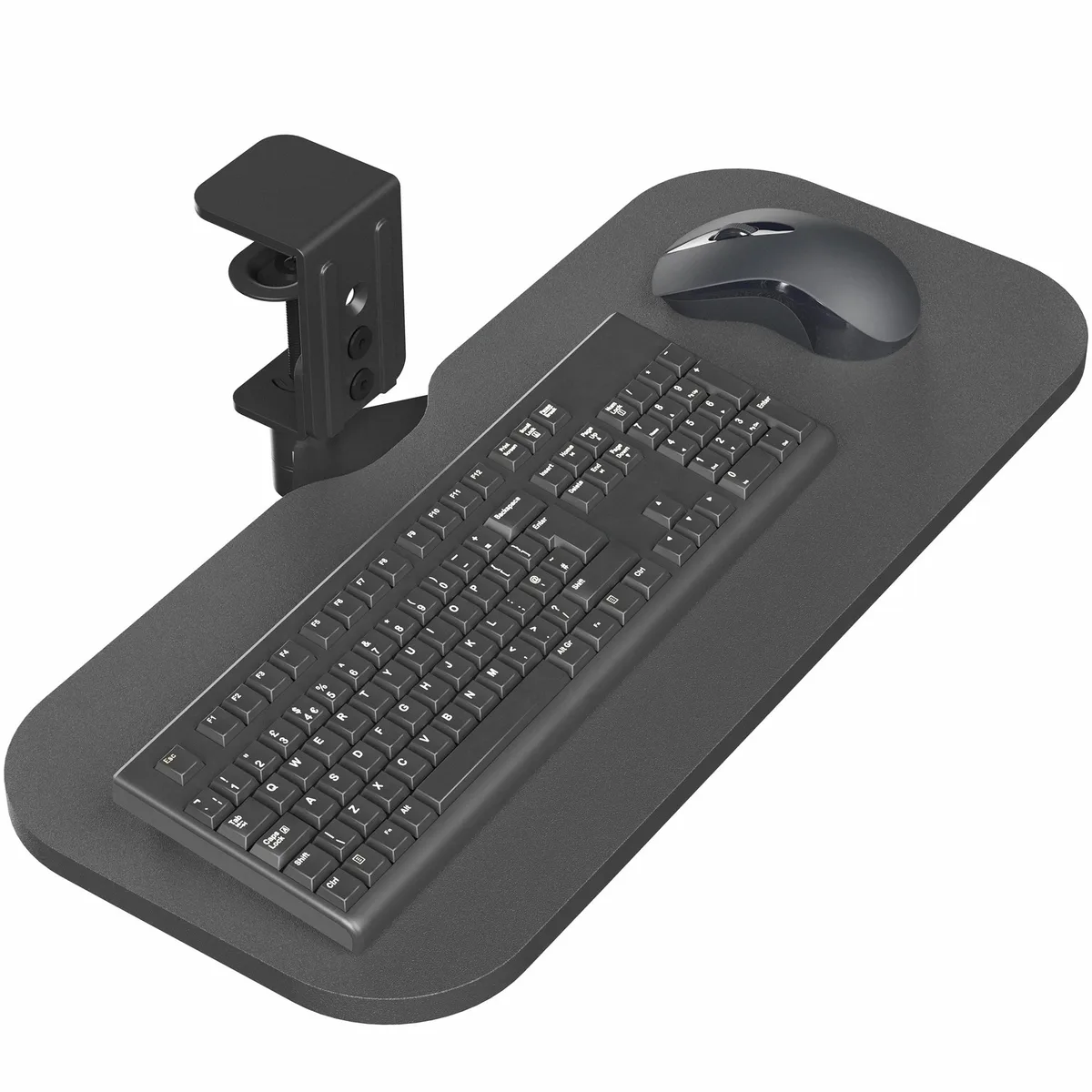 VIVO VIVO Black Single Clamp Rotating Keyboard Tray 22.8 x 9.8 in — product photo