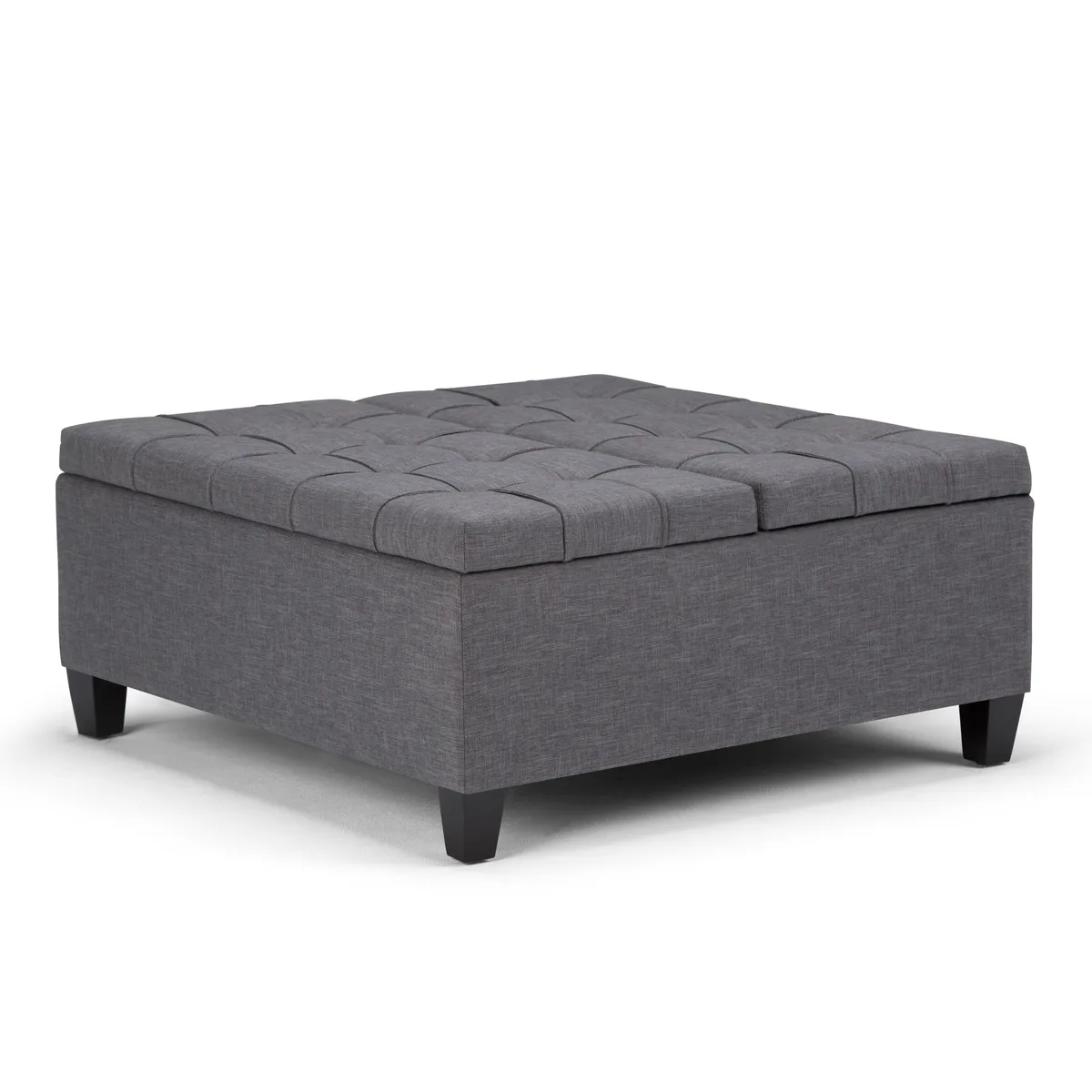 tuphen tuphen Harrison Storage Ottoman Slate Grey 36x36x16.5in — product photo