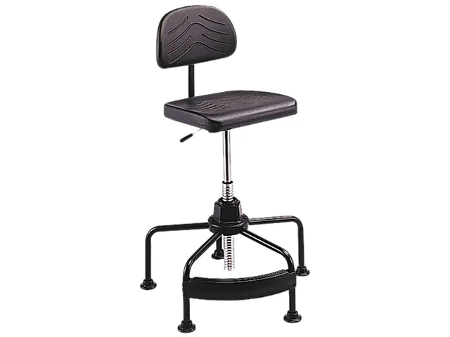 Safco Products Safco Products 5117 Industrial Chair Black with Footrest — product photo