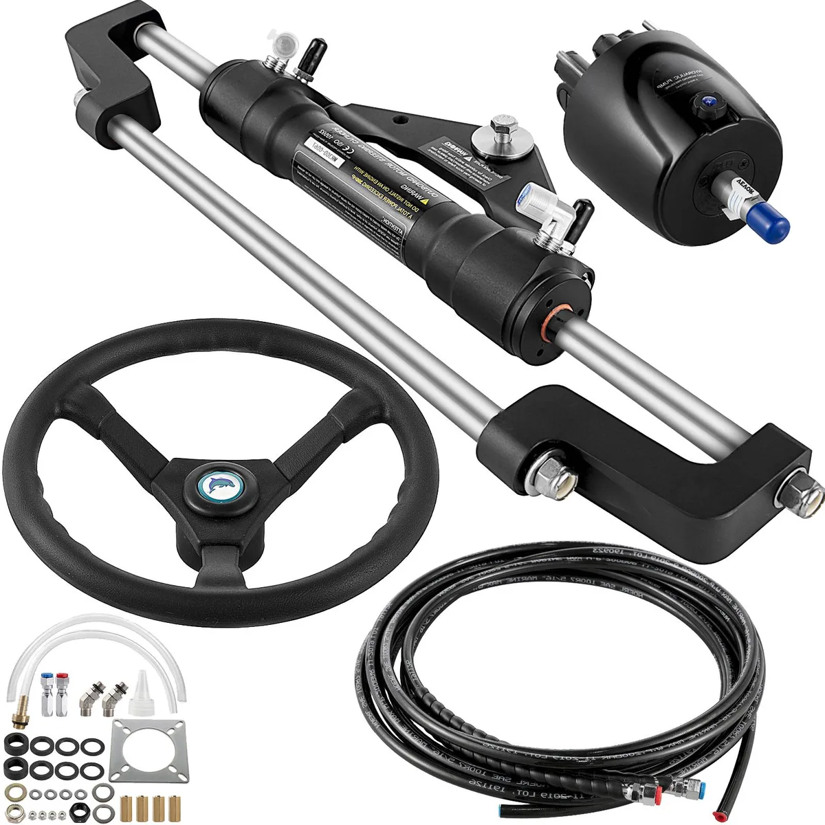 VEVOR VEVOR HK6316A-3 Hydraulic Steering Kit 300HP 16ft Hose 13.5" Wheel — product photo