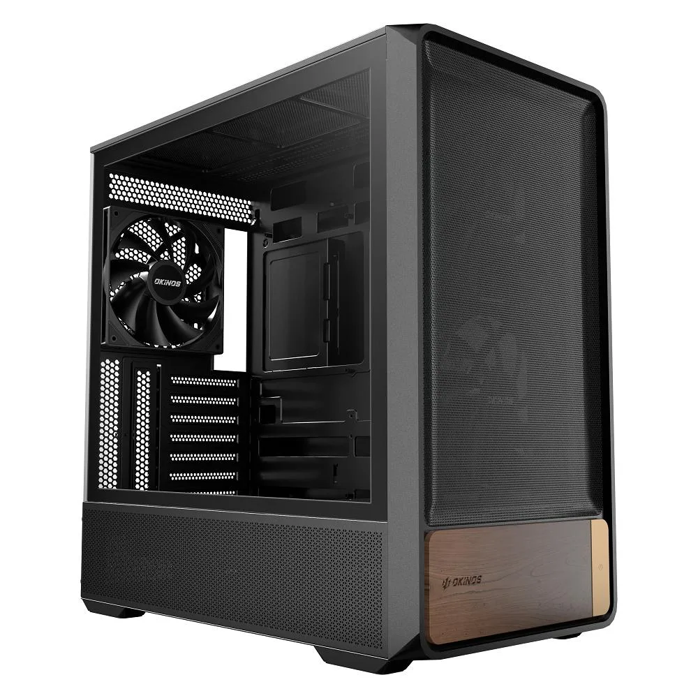 Okinos Okinos Air Cross Walnut Wood ATX Mid Tower PC Case — product photo