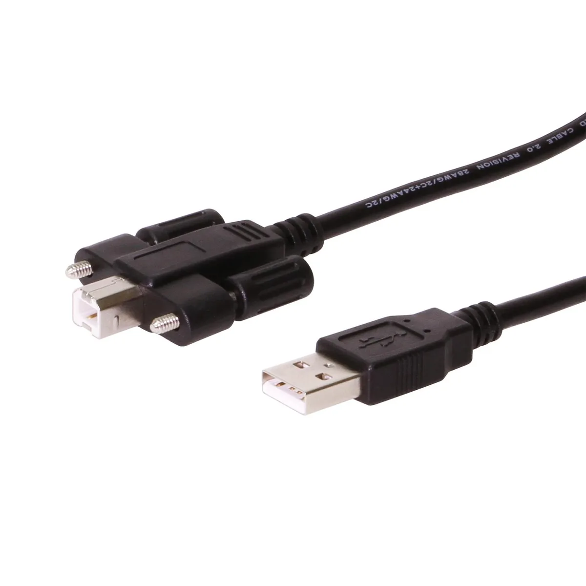 CoolGear CoolGear SC-U2M-A-BS USB 2.0 A to B Locking Cable 6 ft — product photo