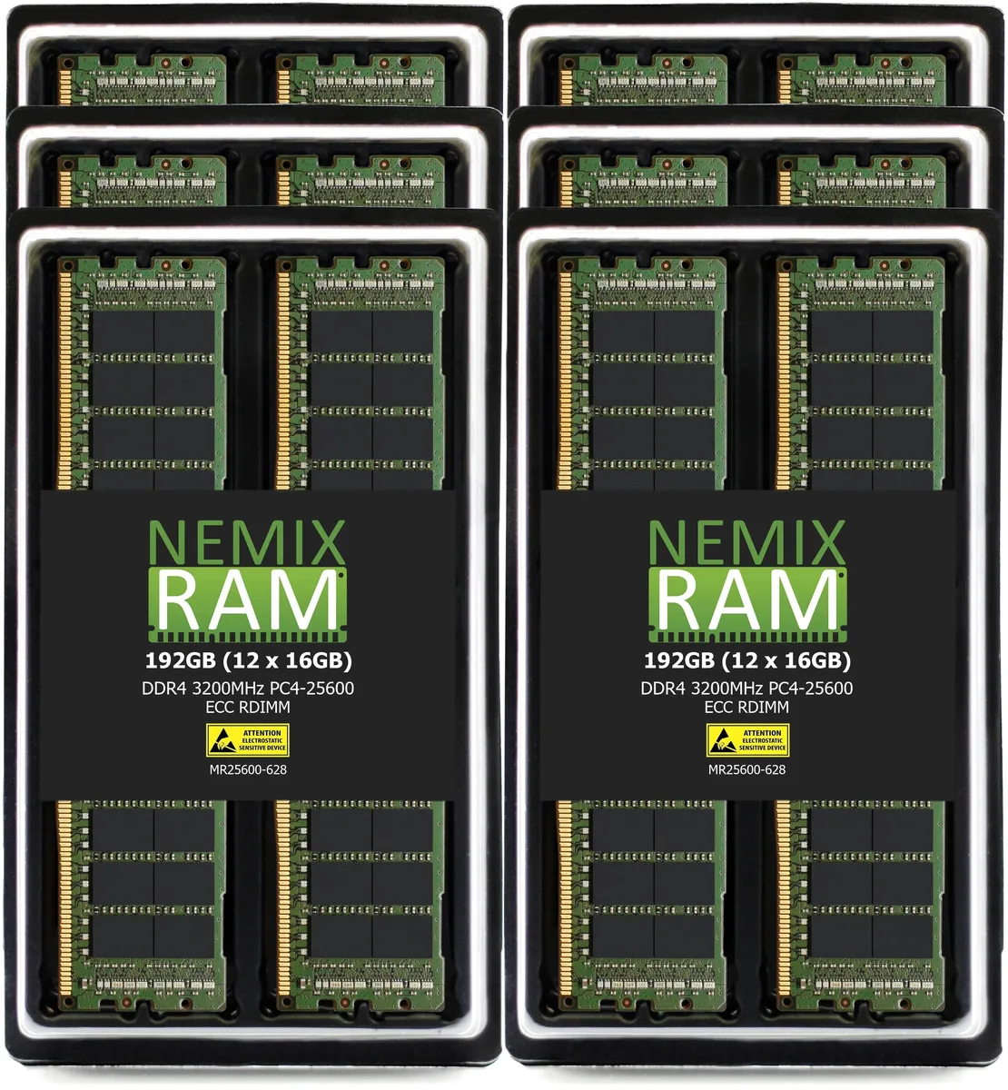 NEMIX RAM NEMIX RAM 384GB (6x64GB) DDR4 3200 CL22 ECC RDIMM ThinkMate memory upgrade — product photo