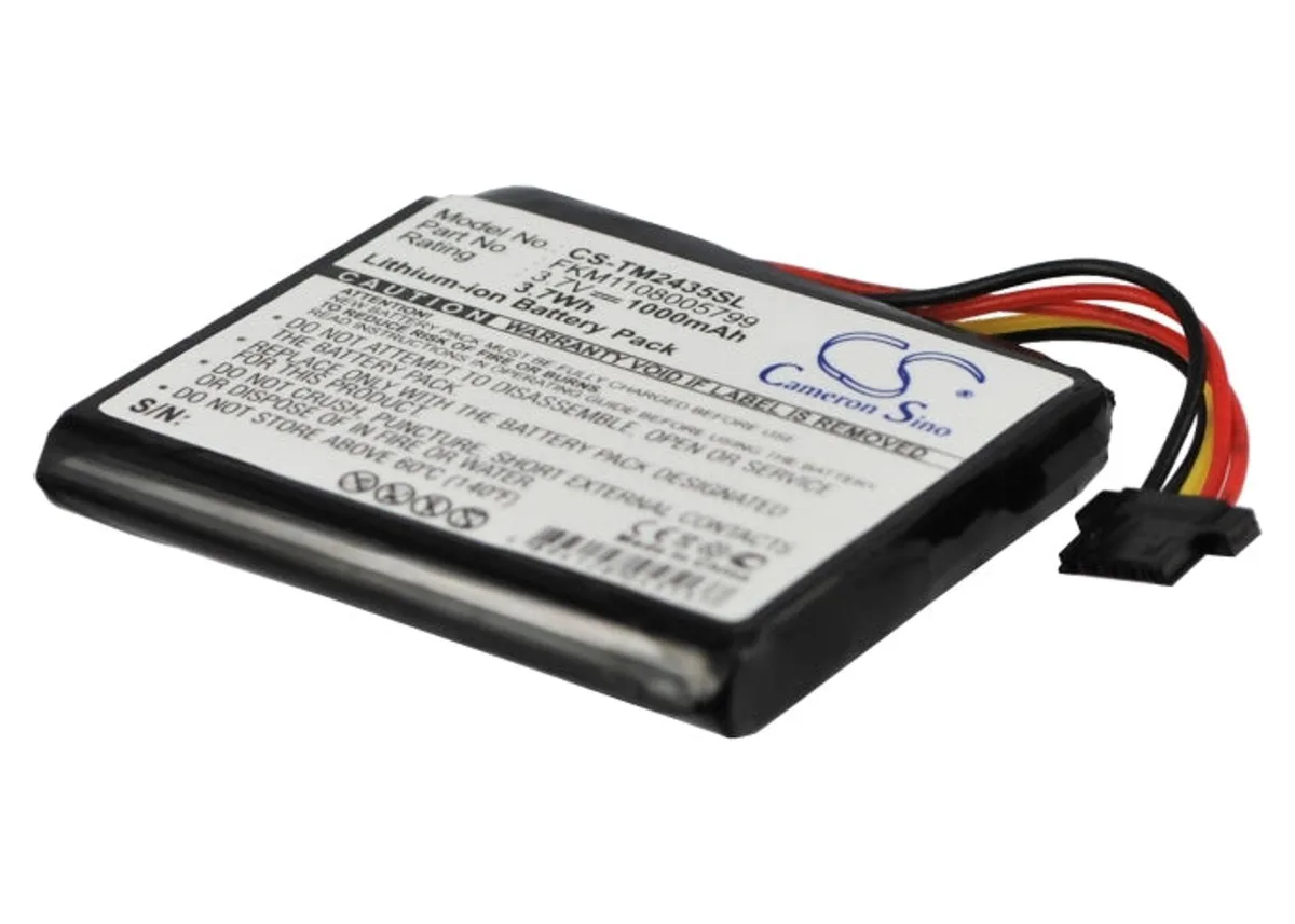 Rectangular black replacement battery with connector pins