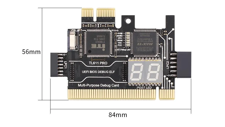 SXDOOL SXDOOL TL611 Pro PCI PCI-E mini PCI-E LPC Diagnostic Card motherboard accessory — product photo