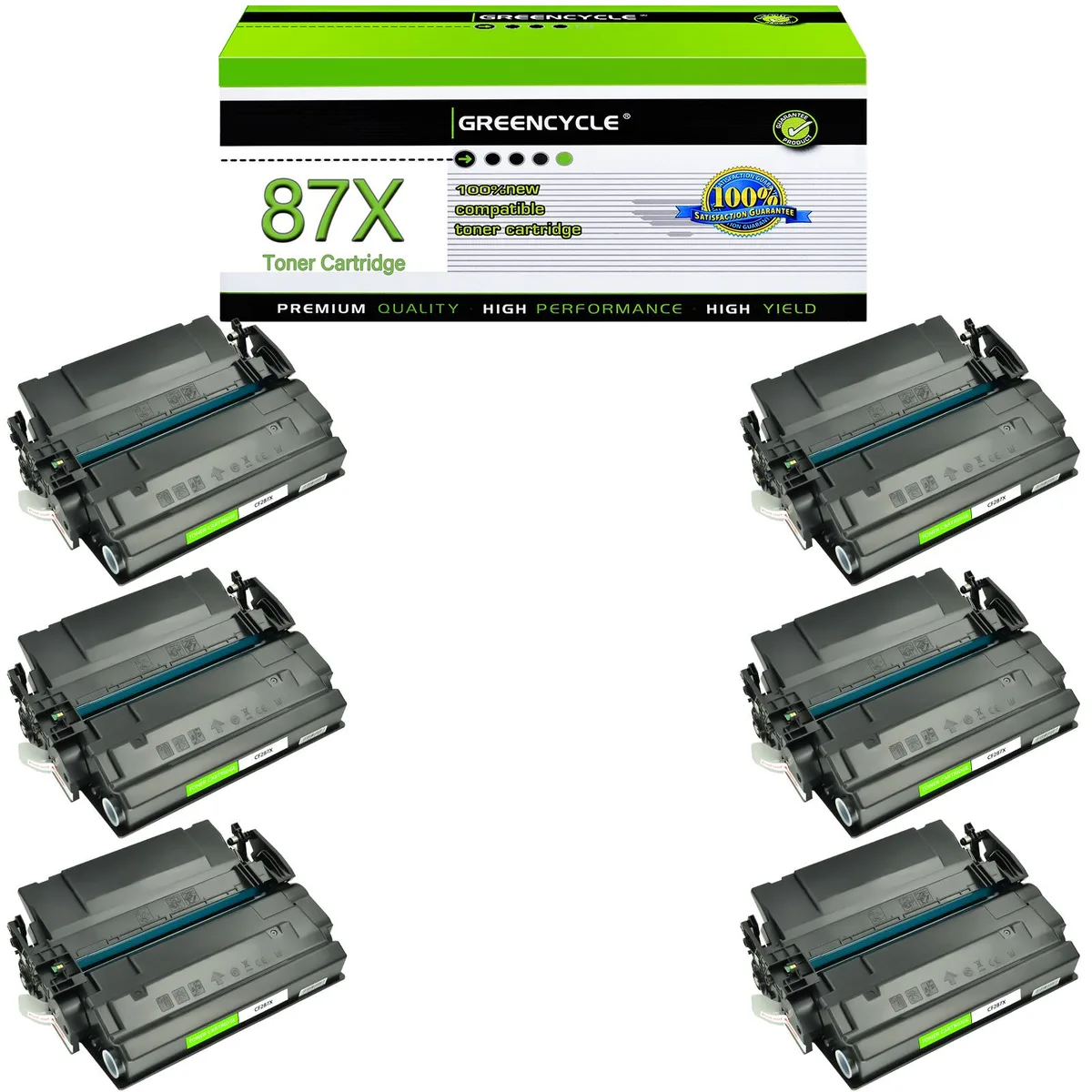 GREENCYCLE GREENCYCLE CF287X toner cartridge 6-pack 18000 pages — product photo