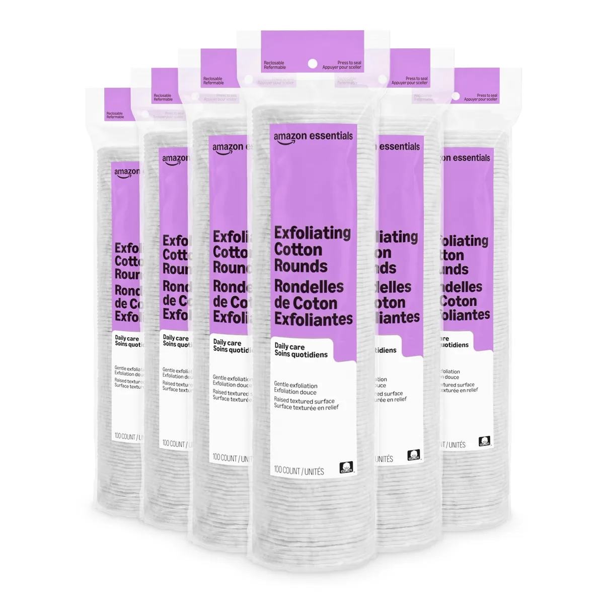  Exfoliating Cotton Round 600 Count 6 Packs of 100 — product photo