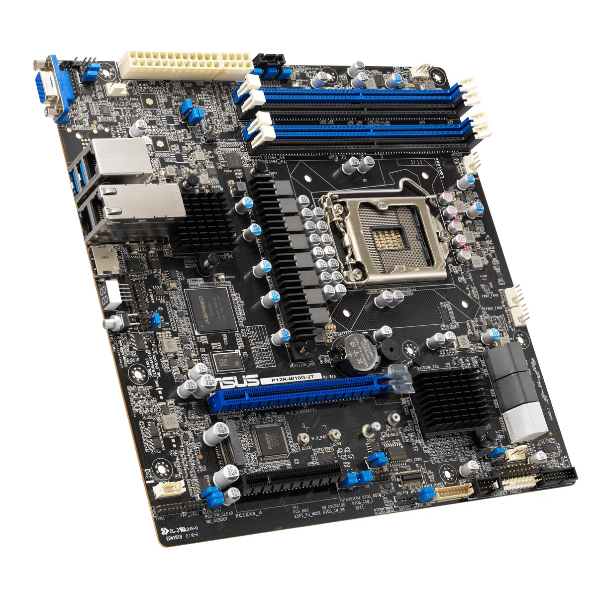 ASUS ASUS P12R-M/10G-2T server motherboard LGA 1200 10GbE uATX — product photo