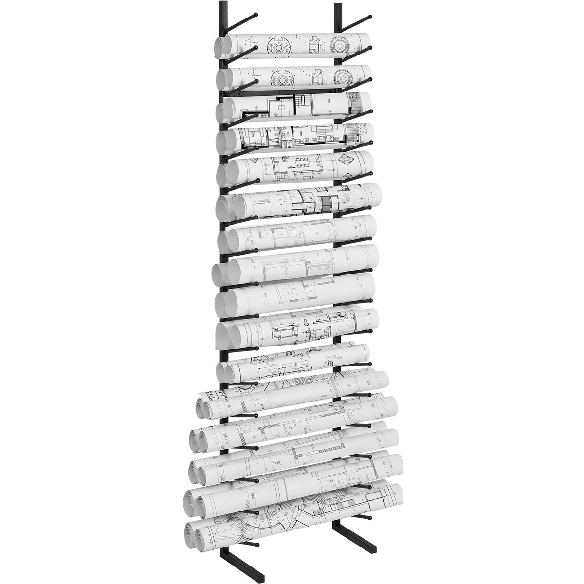 VEVOR VEVOR 16-Tier Blueprint Storage Rack, Wall-Mounted File Cabinet — product photo