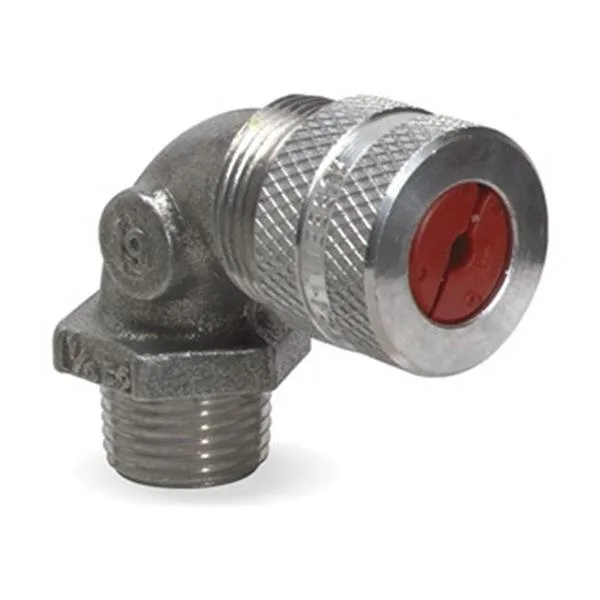 Hubbell Incorporated Hubbell Incorporated NHC1022 Liquid Tight Connector 1/2in 90 deg White video accessory — product photo