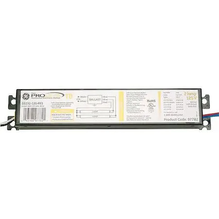 Rectangular electronic ballast unit with side-mounted wiring terminals