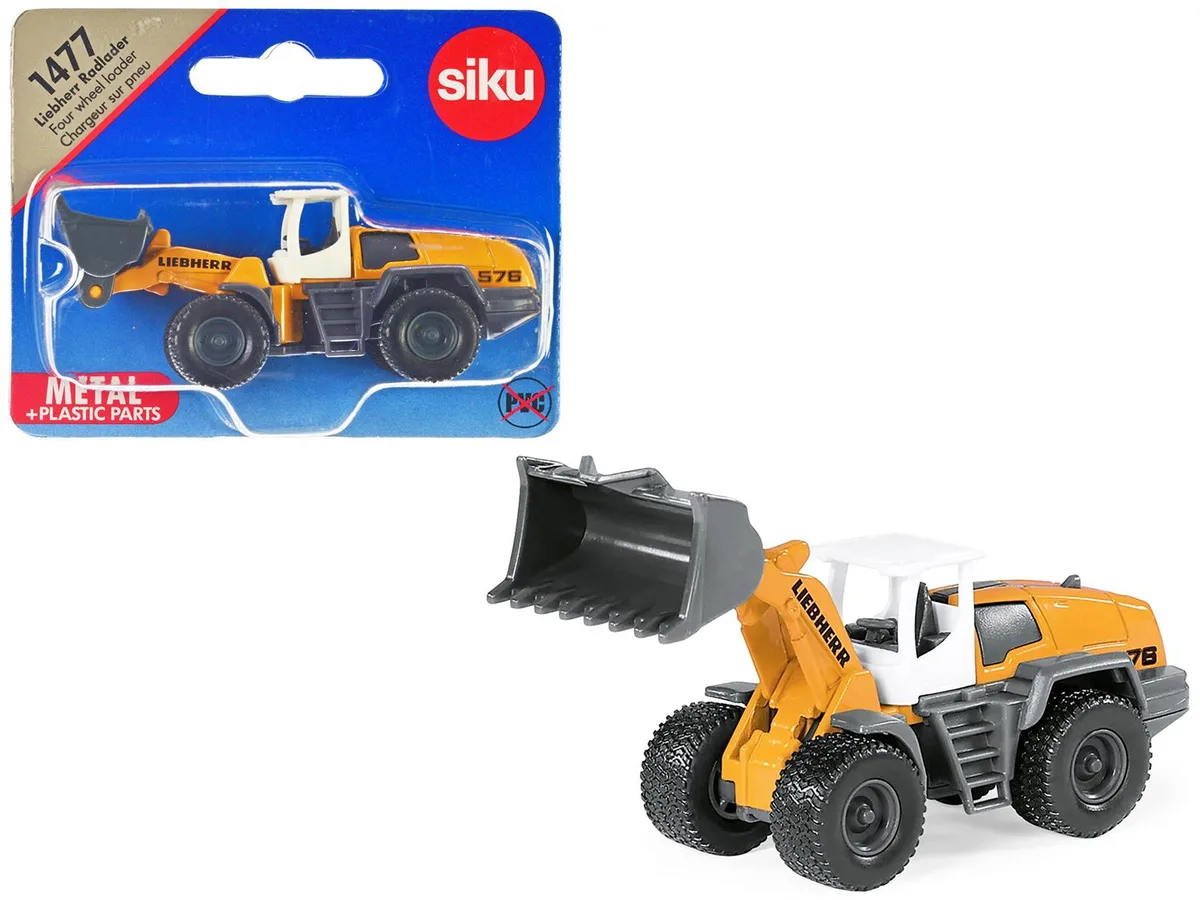 Siku Siku Liebherr 576 Wheel Loader Yellow White Top Diecast — product photo