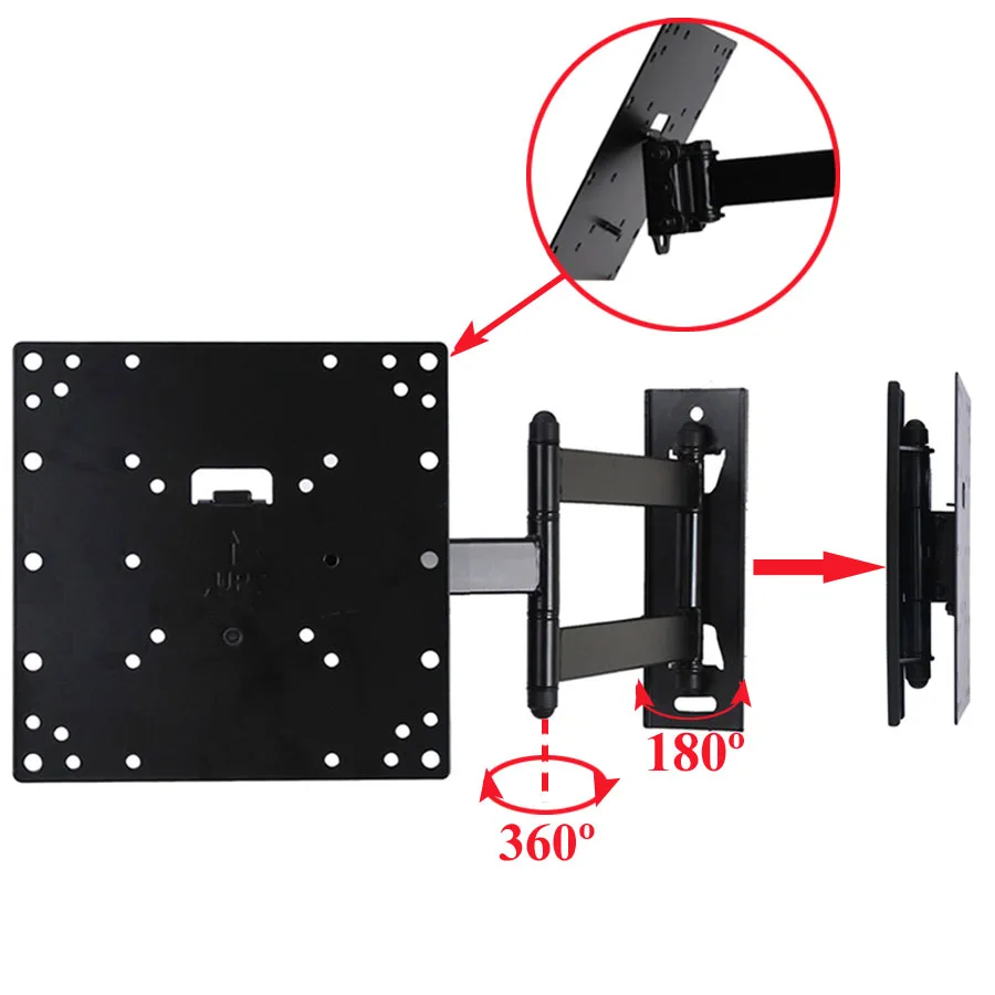 VideoSecu VideoSecu ML541B-A12 Full Motion TV Wall Mount 22-37 inch 66 lbs — product photo