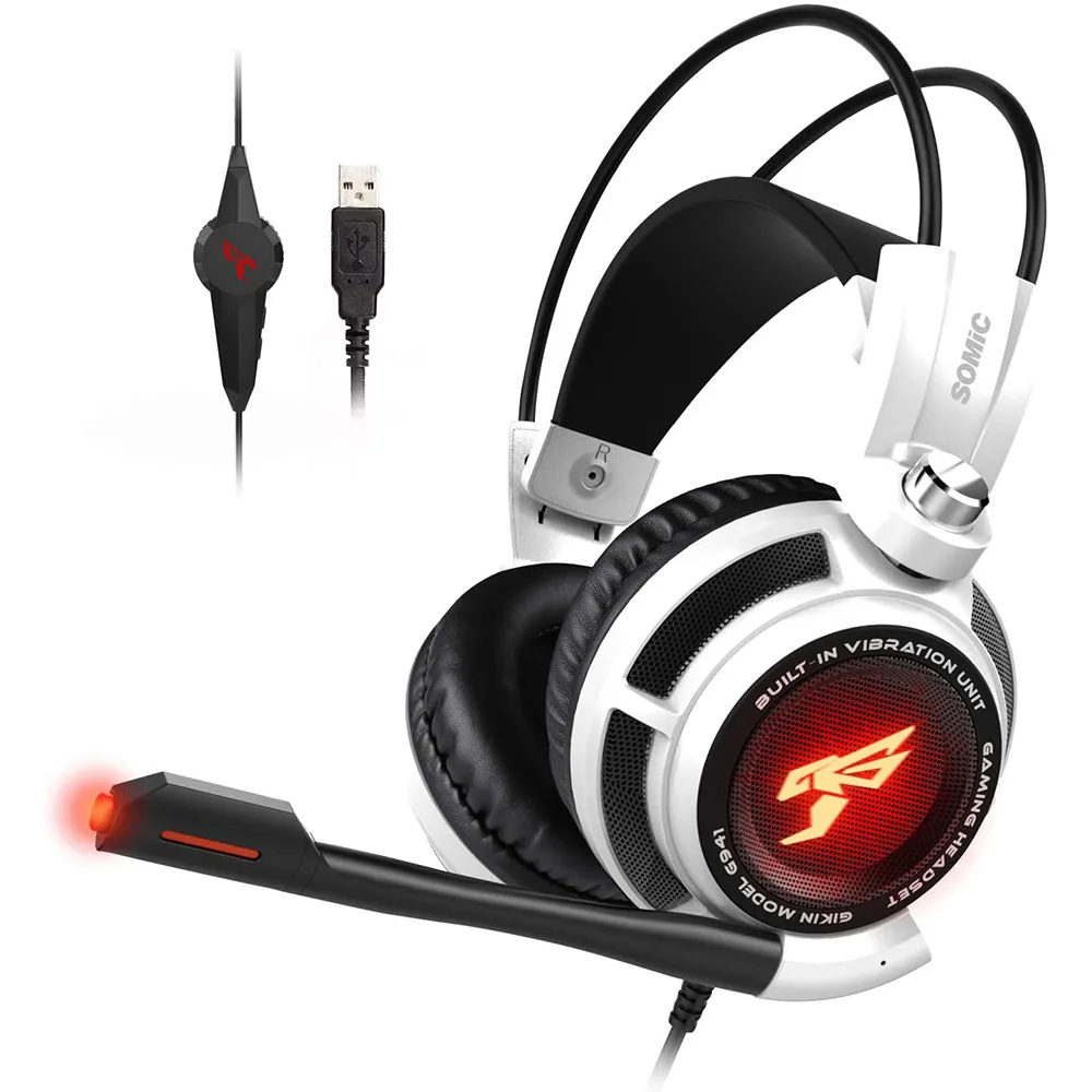 IHDAPP IHDAPP Gaming Headset 7.1 RGB USB White 40mm 325g — product photo