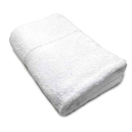 White cotton bath towel, 27 by 50 inches, pack of 12