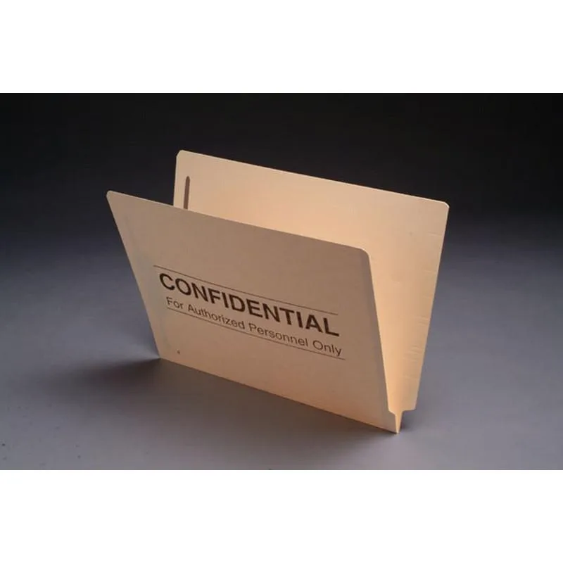 BSP FIling BSP FIling 11pt Manila File Folder End Tab Fastener #1 #3 Confidential Box 50 — product photo