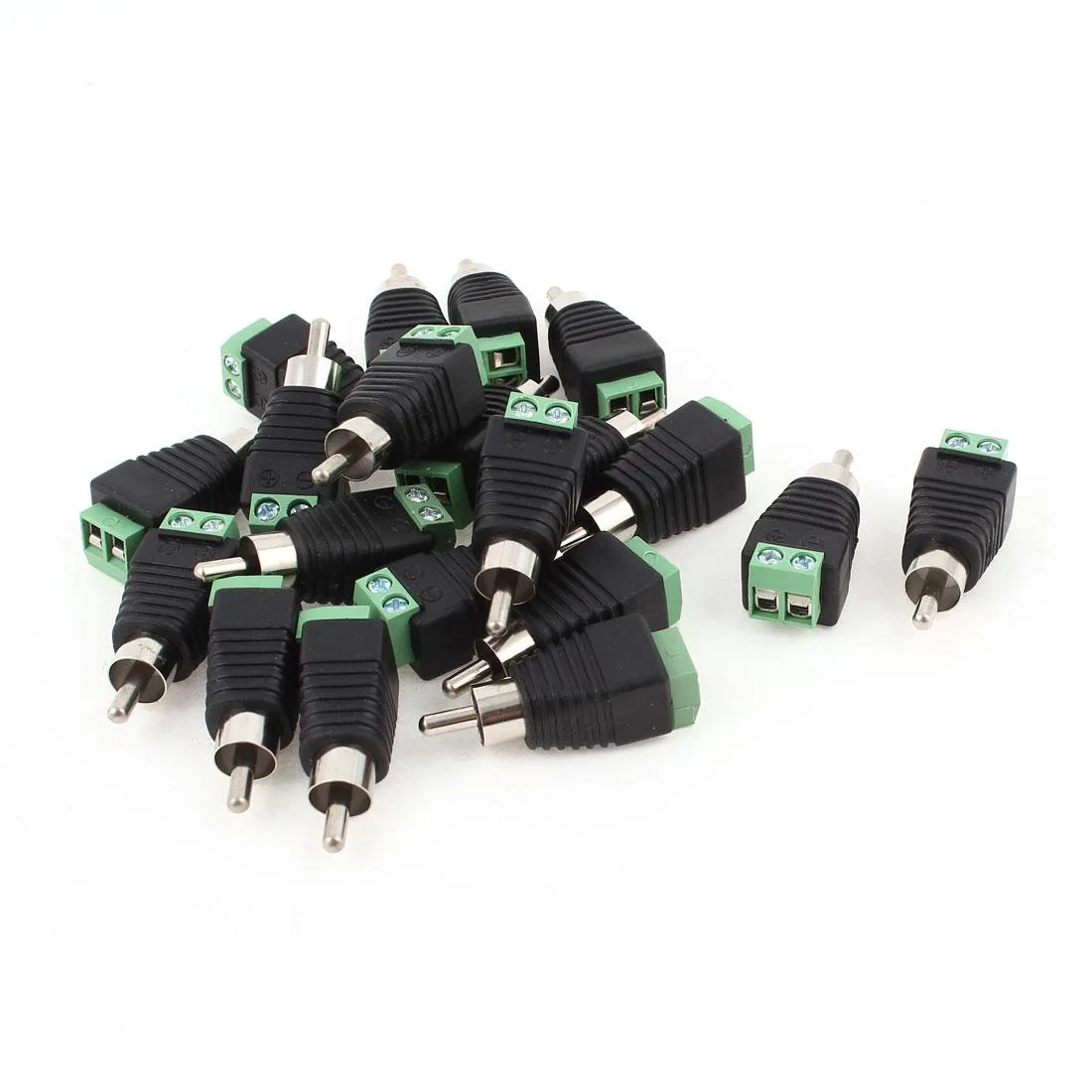 Unique-Bargains Unique-Bargains 20 Pcs RCA Male Plug Connector Coupler Surveillance Accessory — product photo