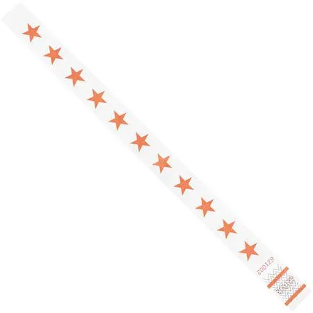 DuPont Tyvek DuPont Tyvek WR104OR Wristbands Orange Stars PK500 — product photo
