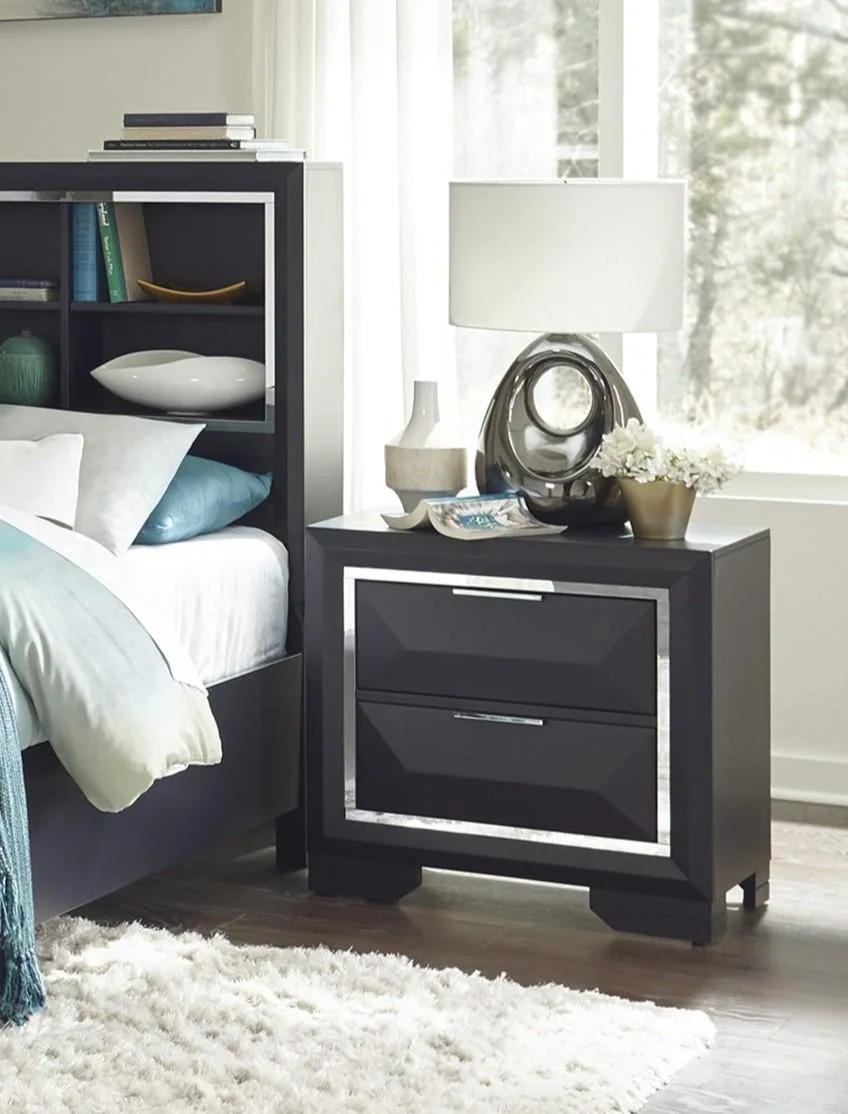 tuphen tuphen Rosemont Nightstand Midnight Blue 2-Drawer 27.5" x 17" x 26.5"H — product photo