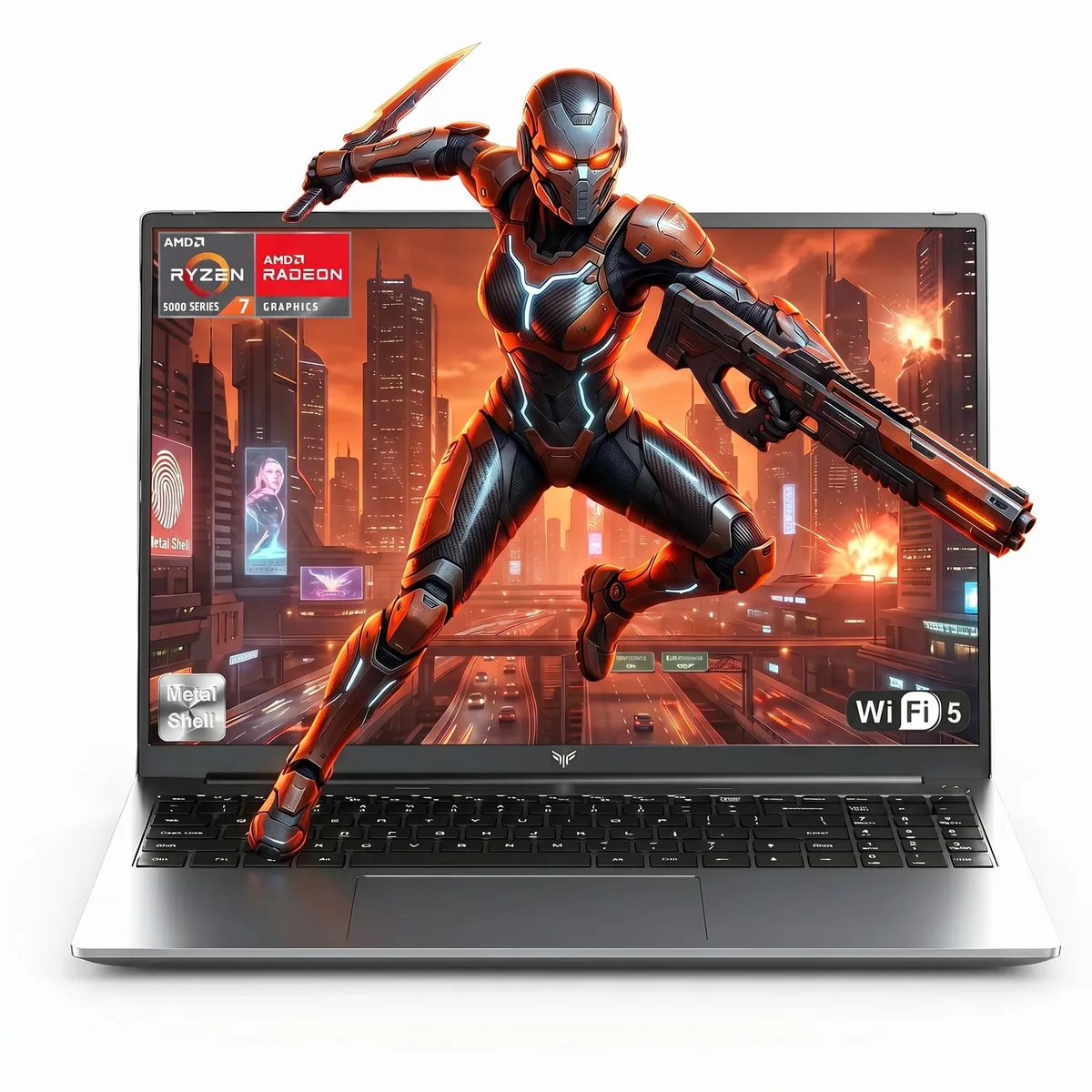 NIPOGI NIPOGI LX15 gaming laptop Ryzen 7 7730U 15.6" FHD 16GB 512GB — product photo
