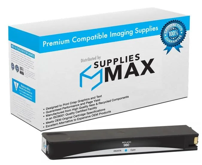 SuppliesMax SuppliesMax HP D8J07A Cyan Inkjet Cartridge 6600 Pages — product photo