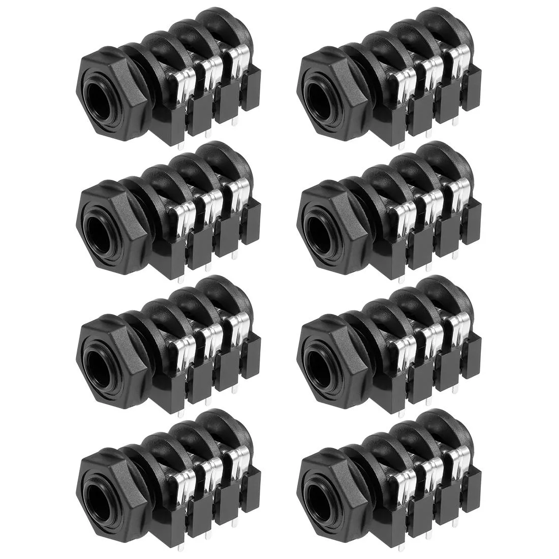 Unique-Bargains Unique-Bargains 6.35mm 6 Pin PCB Mount Audio Adapter Black 8Pcs — product photo