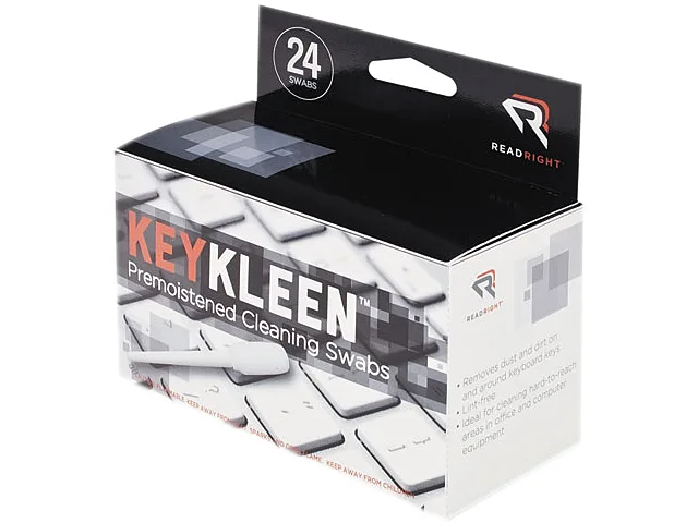 Box of 24 individually wrapped pre-moistened cleaning swabs