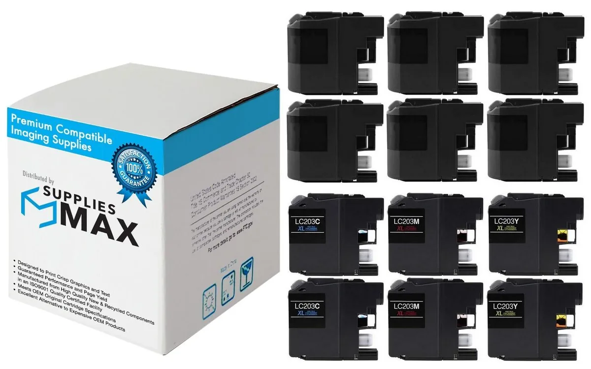 SuppliesMax SuppliesMax LC-209BK 6PK LC-2033PKS 2PK Inkjet Combo Pack — product photo