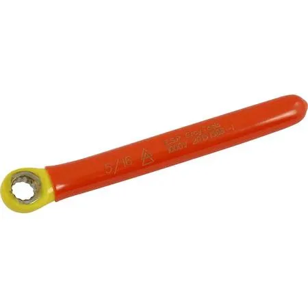 Orange and yellow insulated 12-point combination wrench 5/16 inch 1000V