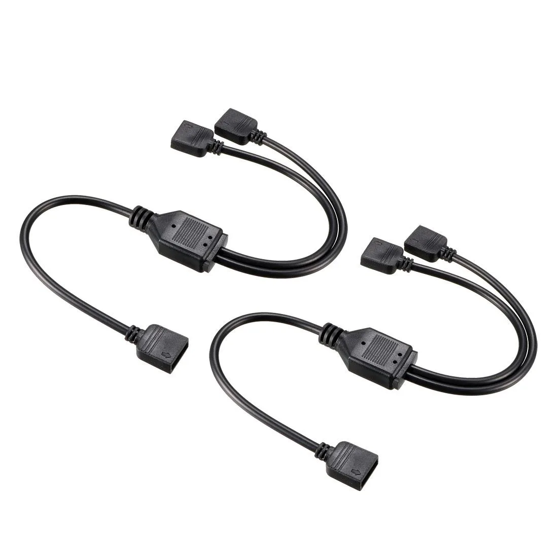 Unique-Bargains Unique-Bargains RGB Splitter Cable 1 Female to 2 Female 3 Pin 30cm 2Pcs — product photo