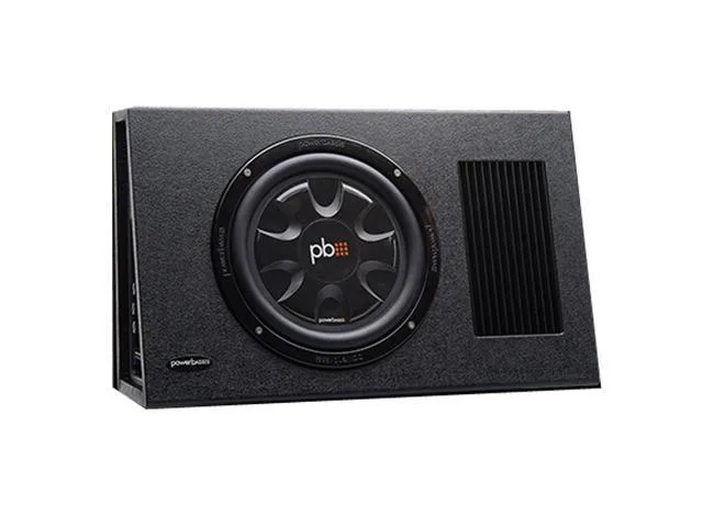 PowerBass PowerBass Autosound PSAWB101T 10" Thin Amplified 4 Ohm Loaded Enclosure 350W car speaker — product photo