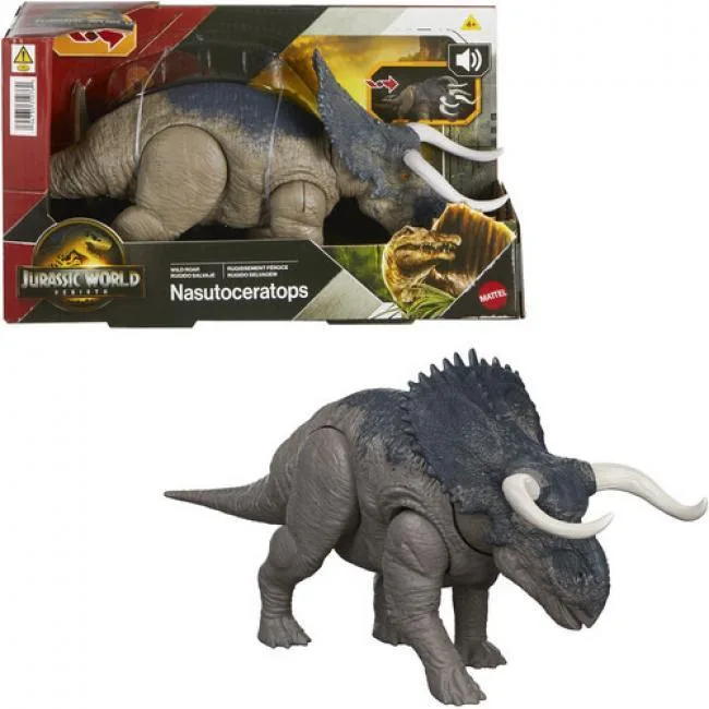 Mattel Mattel JGC81 Wild Roar Nasutoceratops Action Figure 12 Inches — product photo