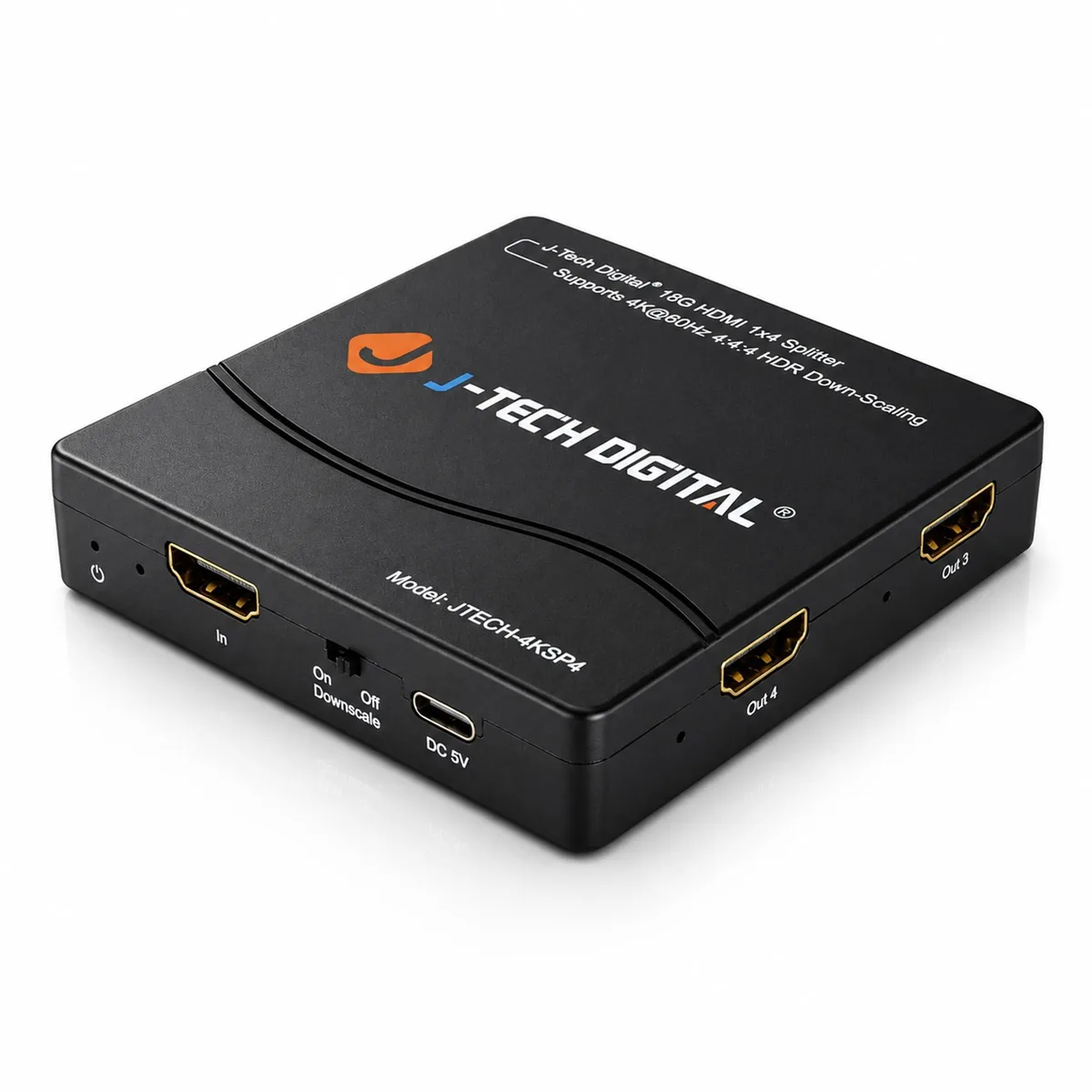  J-Tech Digital JTECH-4KSP4 1x4 HDMI Splitter 4K 60Hz MRO — product photo