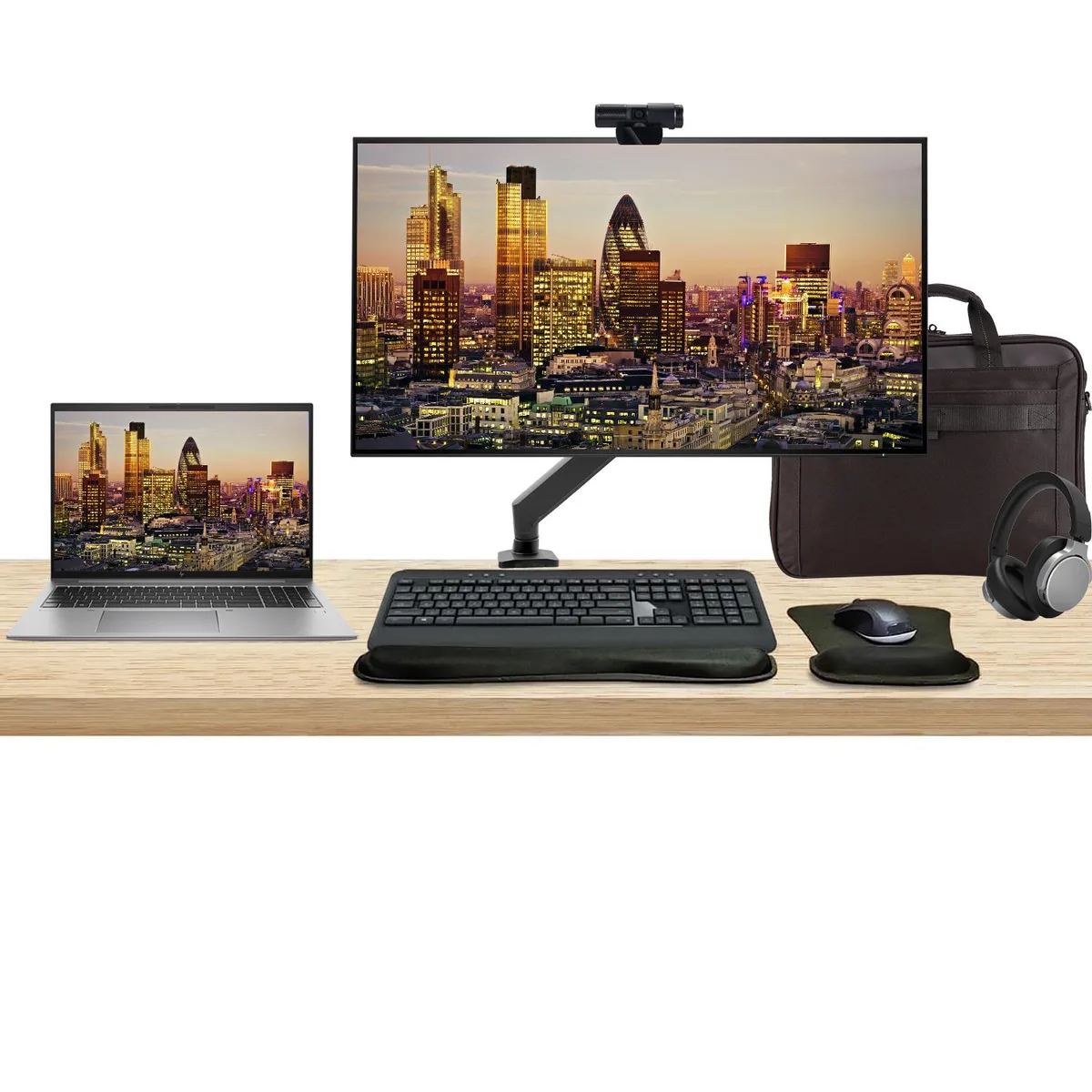 HP HP ZBook Firefly G10 16" i7-1355U 16GB 512GB + 32" 4K Monitor Bundle — product photo