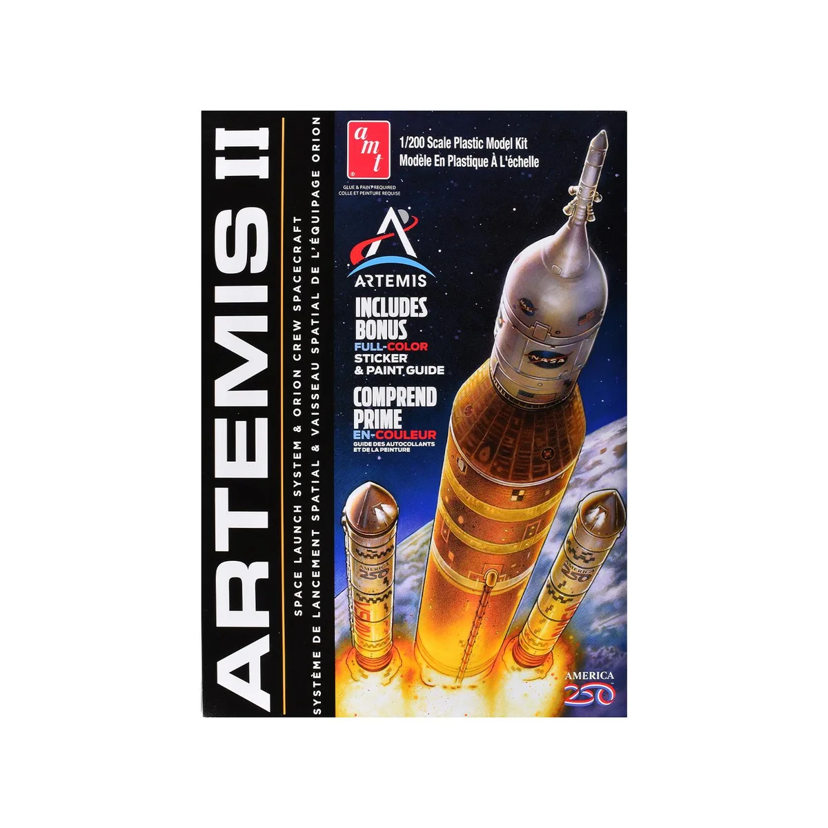 AMT AMT NASA Artemis II SLS &amp; Orion 1/200 Scale Model Kit 19in 38pcs — product photo