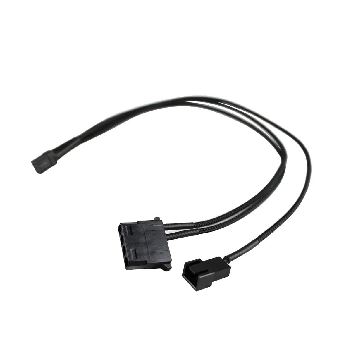 Darkside Darkside 4-PIN Molex + RPM to 3-PIN Fan Conversion Cable 30cm Jet Black Sleeved — product photo
